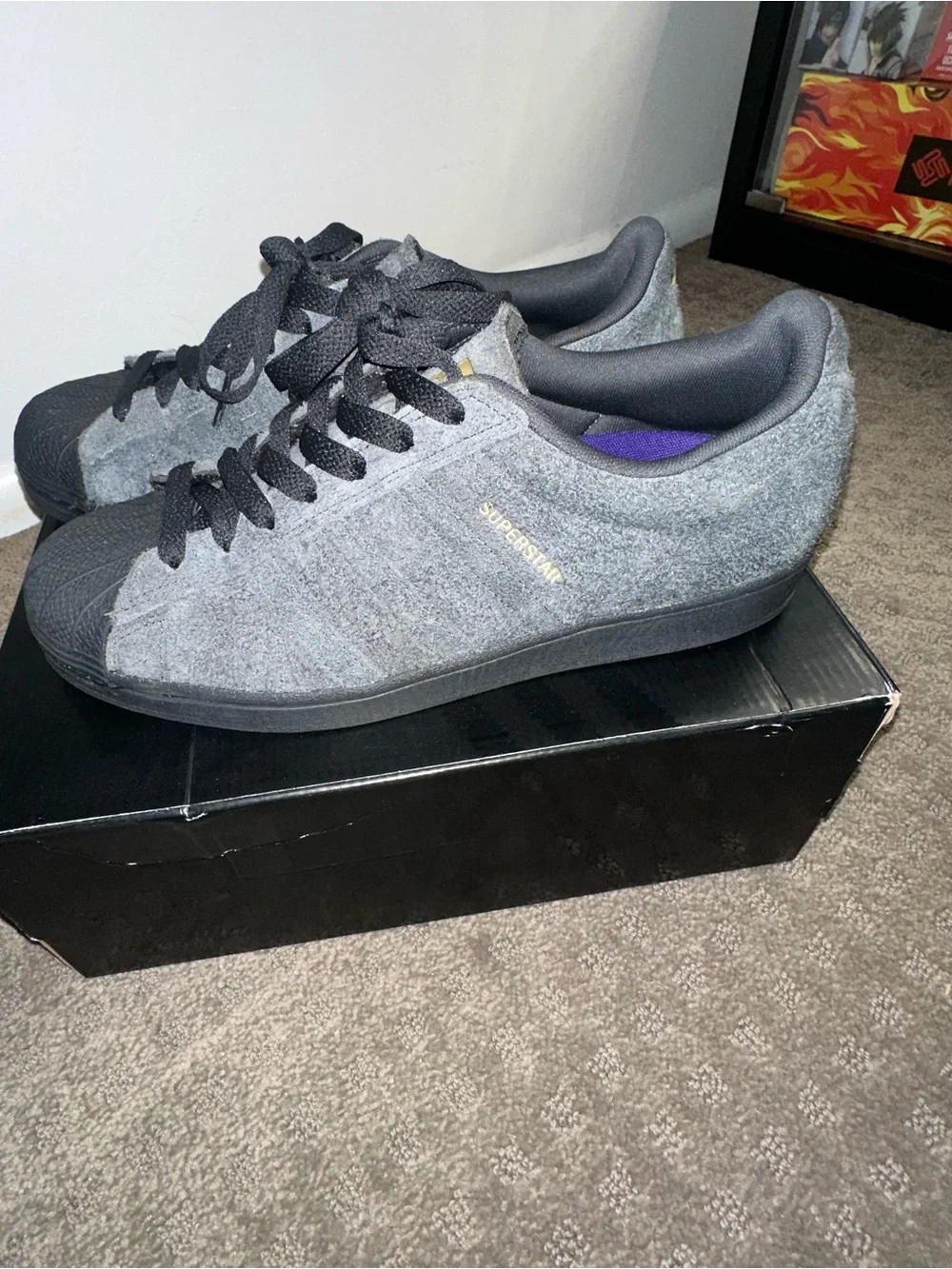 adidas Grey Suede Superstar